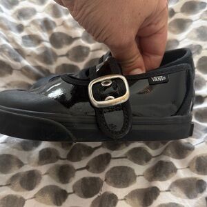 Vans Kids Glossy Black Dress Shoes